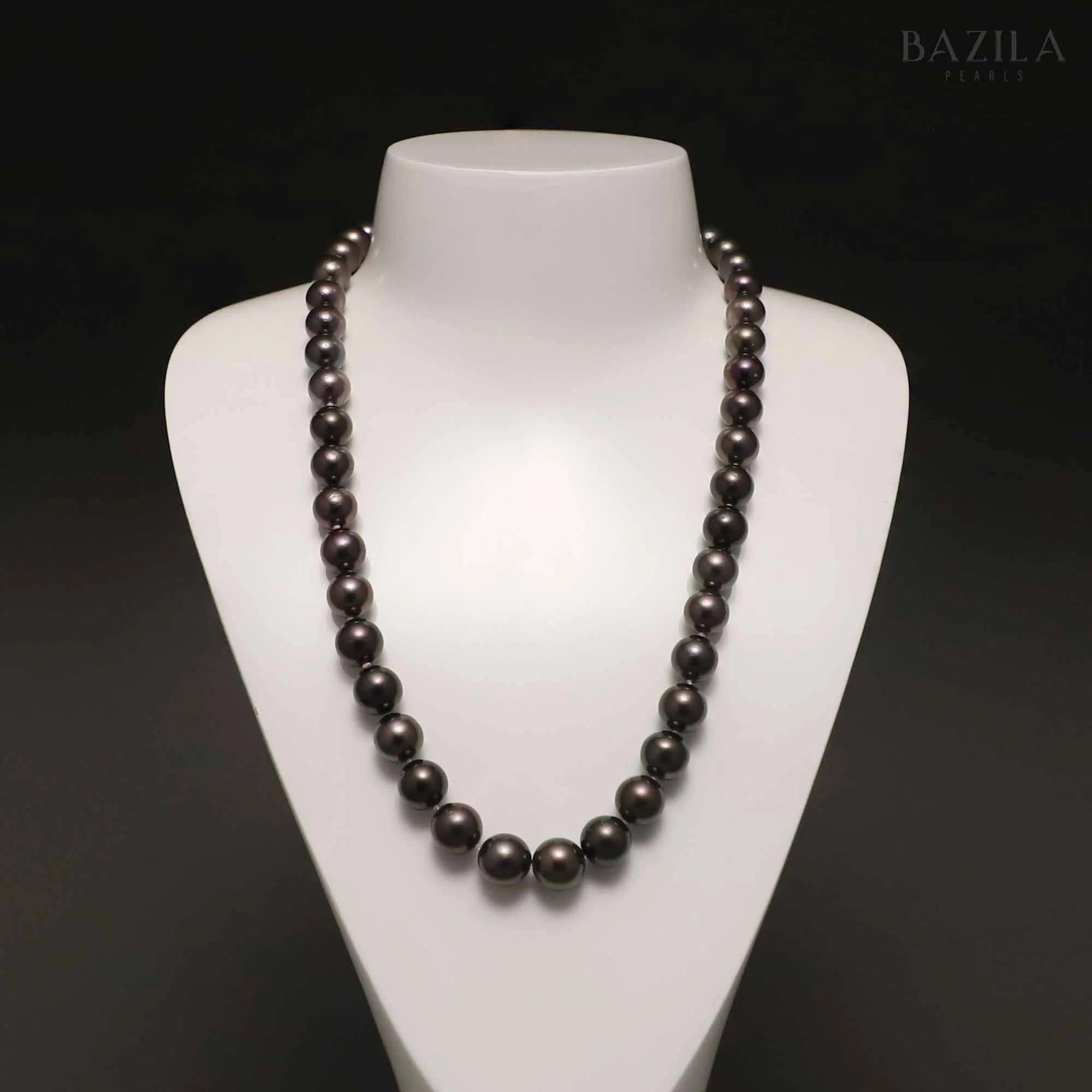 Sophistication in Bold Tahitian Black Pearls