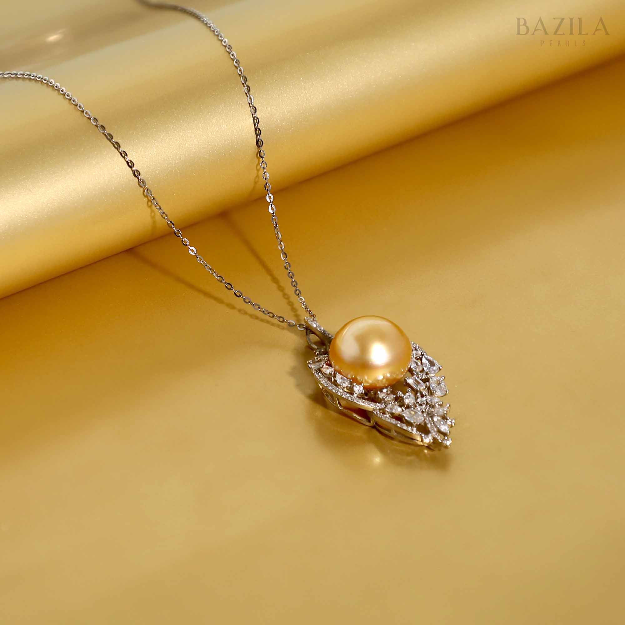 Enchanted Evening golden sea pearl Pendant